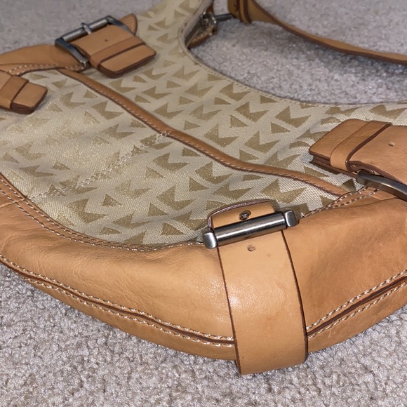 Michael Kors Vintage Tan Canvas & Leather Hobo Bag - Picture 7 of 12